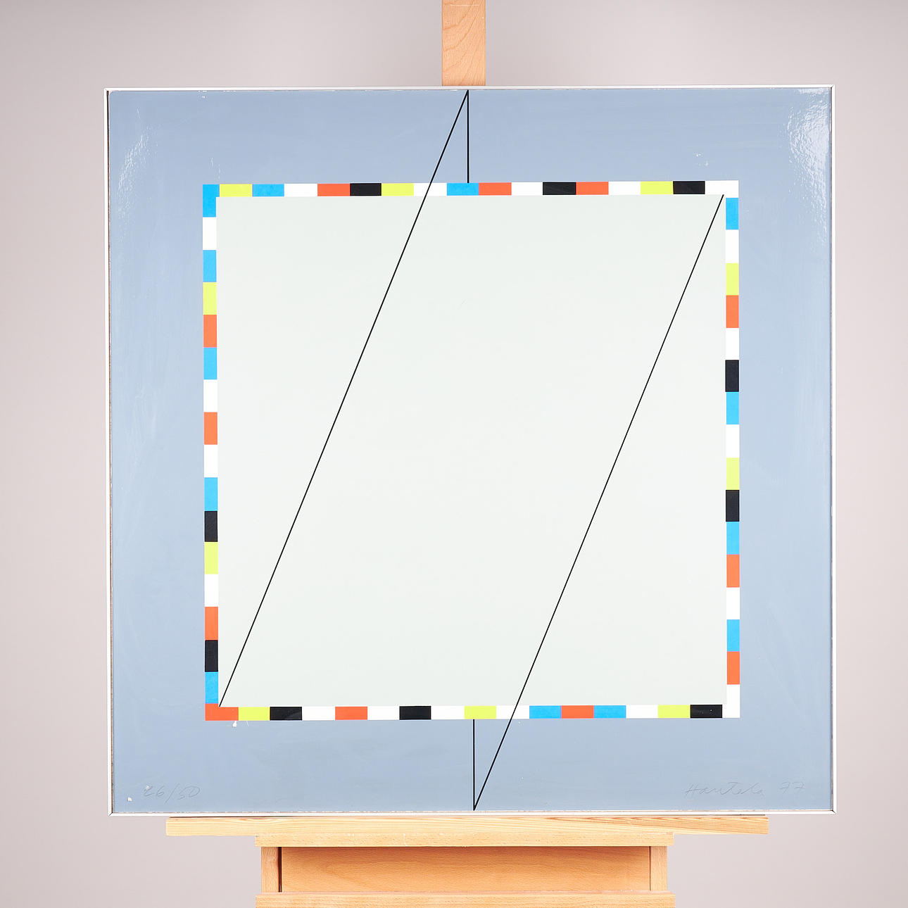 JORMA HAUTALA. COMPOSITION, signed and dated -77, serigraph, 26/50.