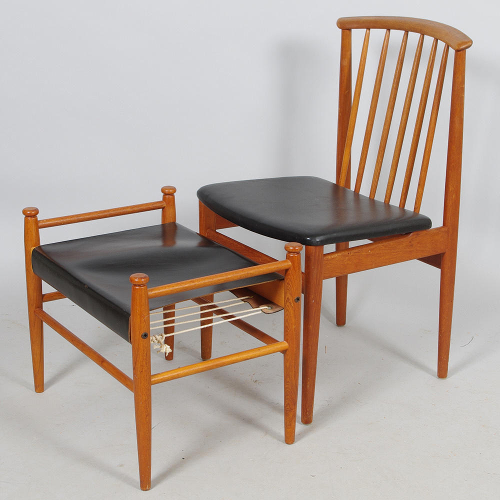 STOL SAMT PALL, teak, 1900-talets mitt.