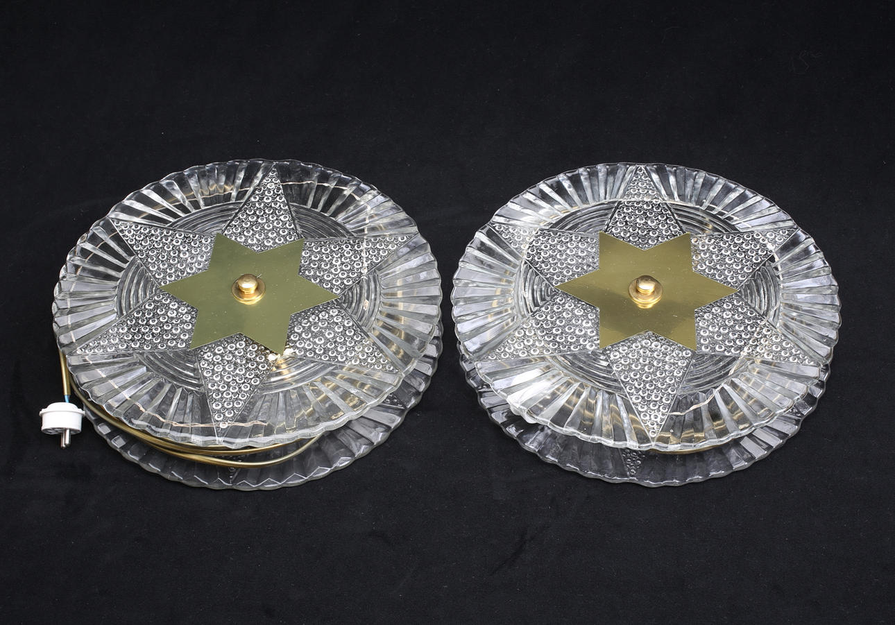 OLLE ALBERIUS. Konstglas, 1 par, Orrefors.