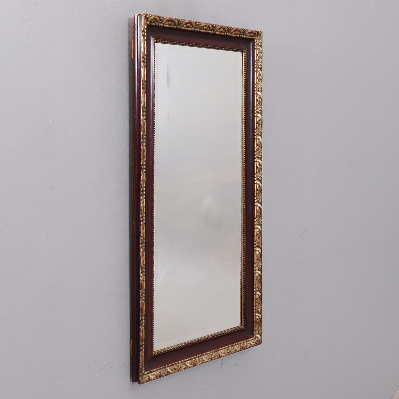 MIRROR, ground glass, early 20th century.