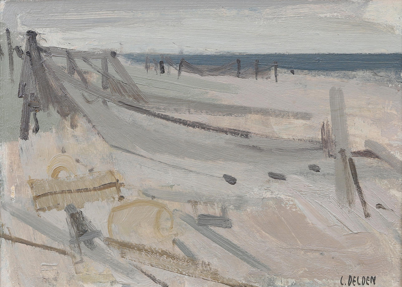 CARL DELDEN. Oil on Board, signed.