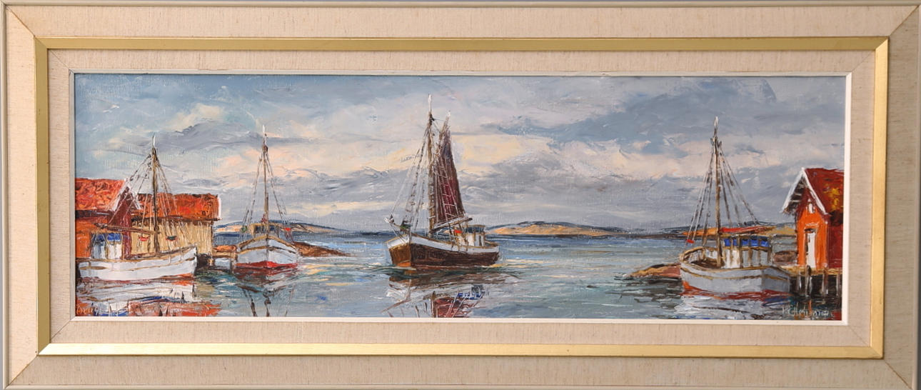 KURT ERIK HEINONEN. Olja på duk, "Orust" signerad K.E. Heinonen.