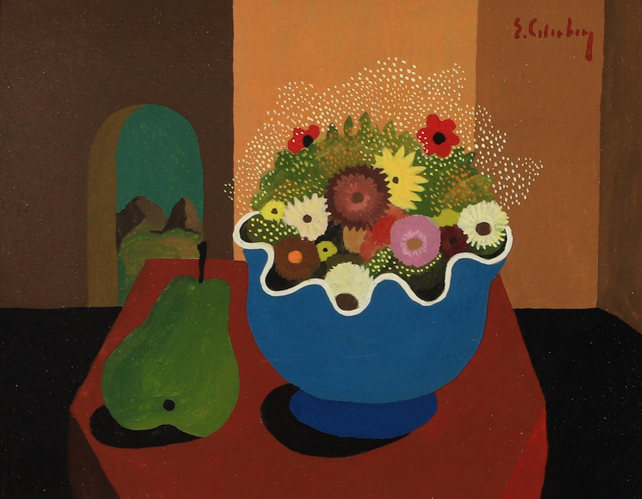 ERIC CEDERBERG. Still Life, tempera, signed E. Cederberg.