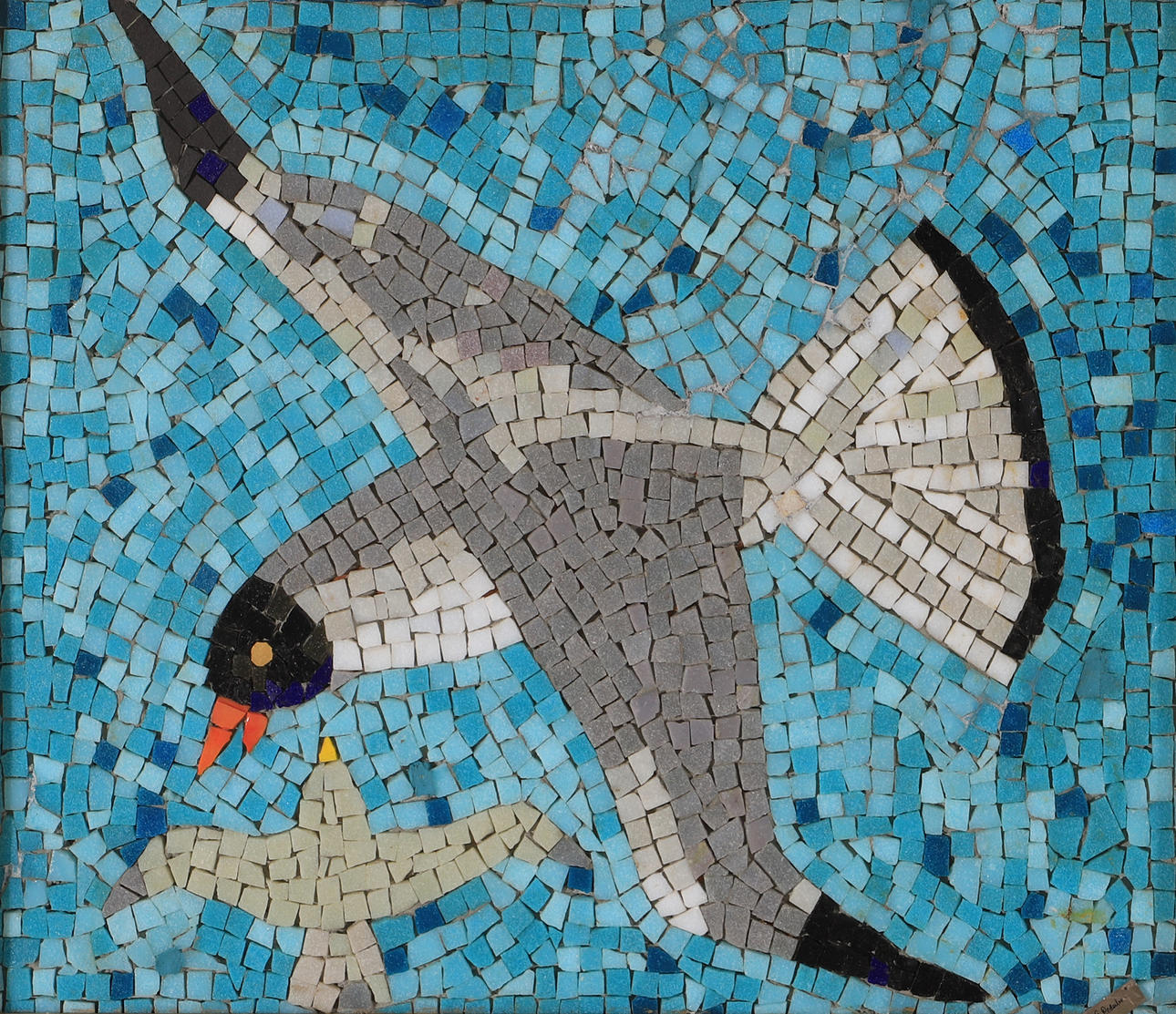 ERIC CEDERBERG. GULL, mosaic, label signed.
