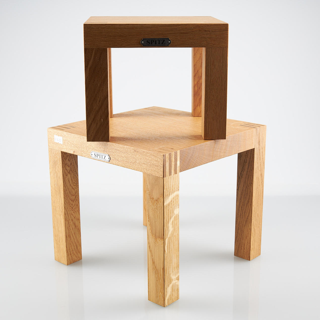 MIKAEL SPITZ. SMALL Stools / TABLES. Oak.
