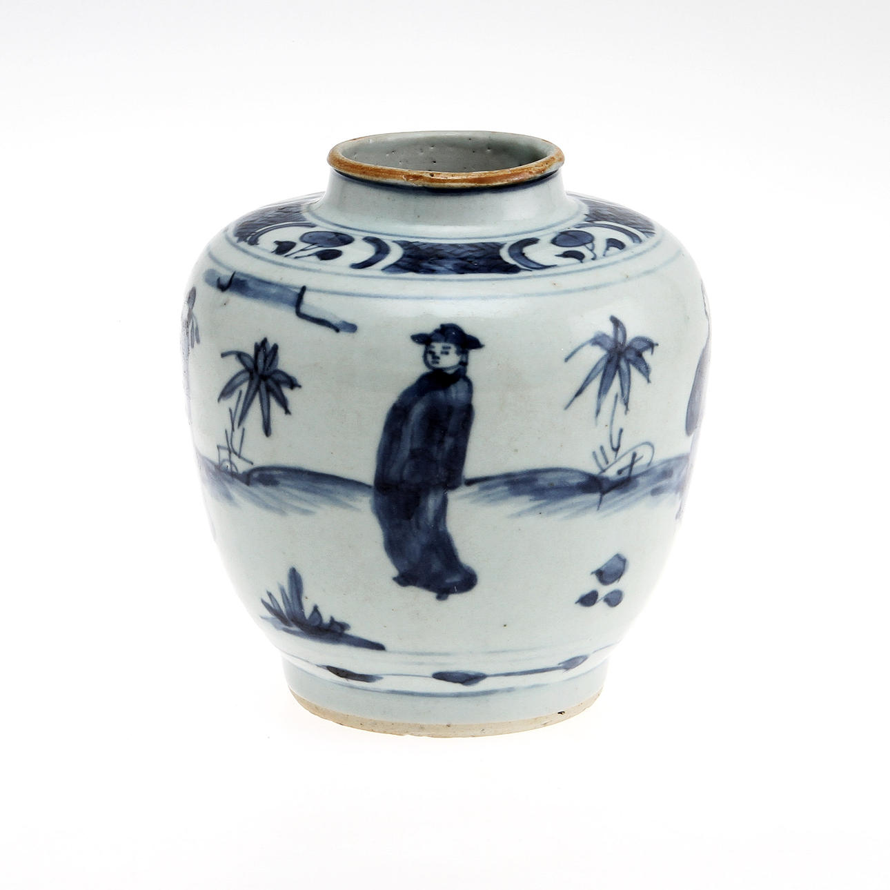 URNA, porslin. Kina, sen Ming, 1600-tal.