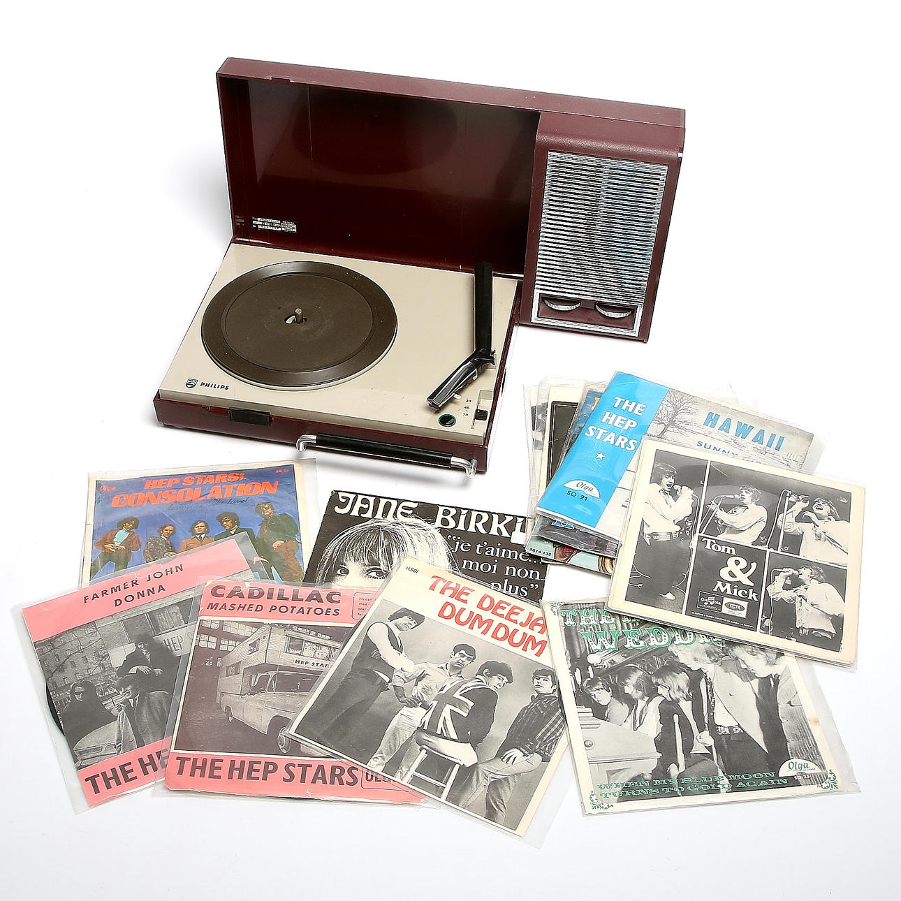 RESEGRAMMOFON samt SINGLAR, Phillips. 1900-talets andra hälft.