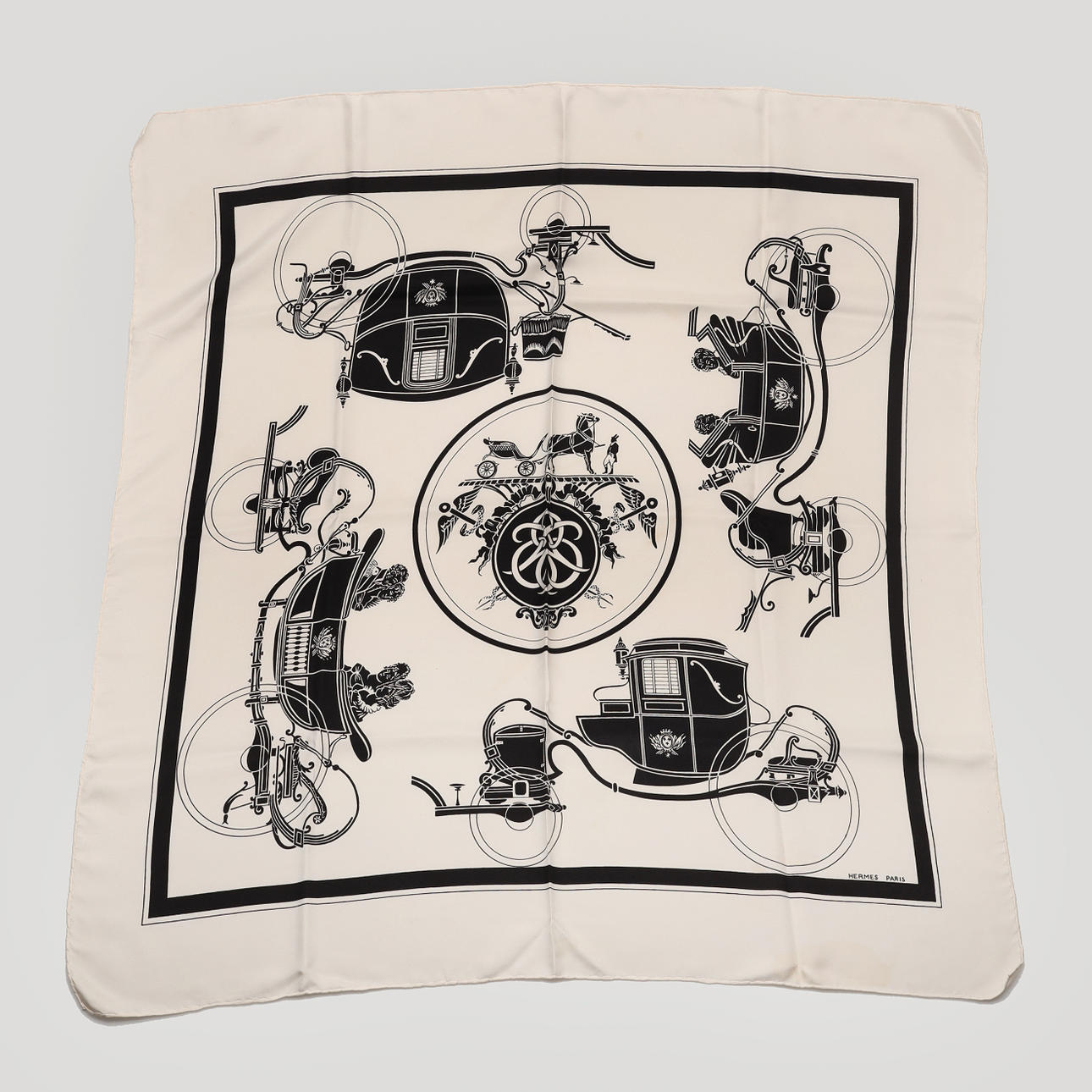 HERMÈS, tørklæde, vintage, 1950'erne.