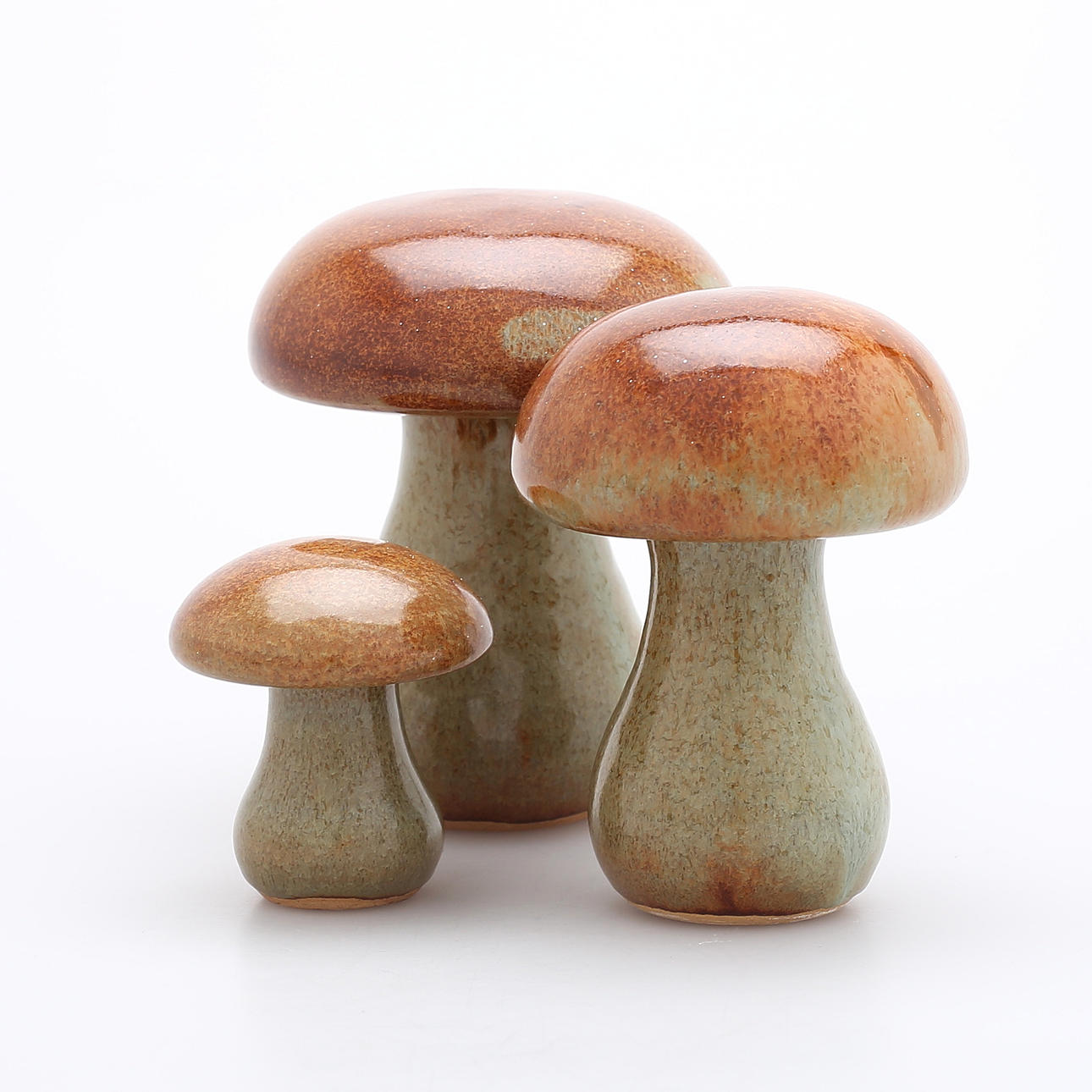 GUNNAR ANDERSSON. Svampar, 3 st keramik, signerade.