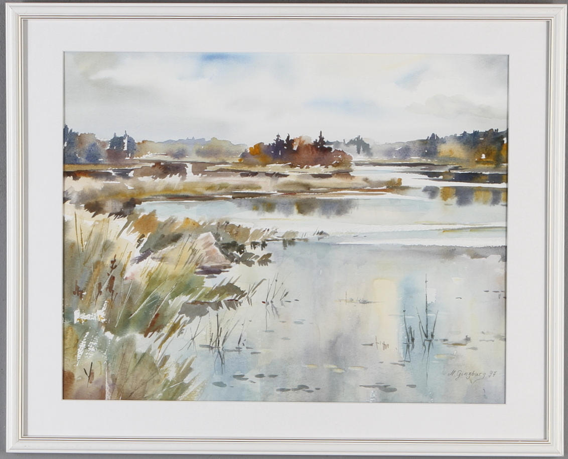 MARIA GINZBURG. Höstmotiv, akvarell, signerad och daterad -97.