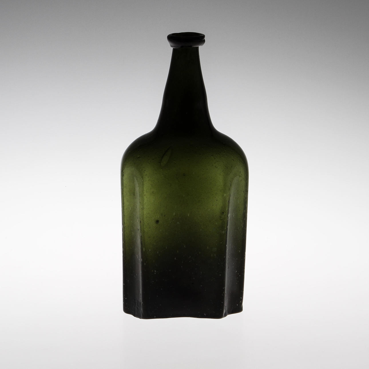 FLASKA, glas, 1700-tal.