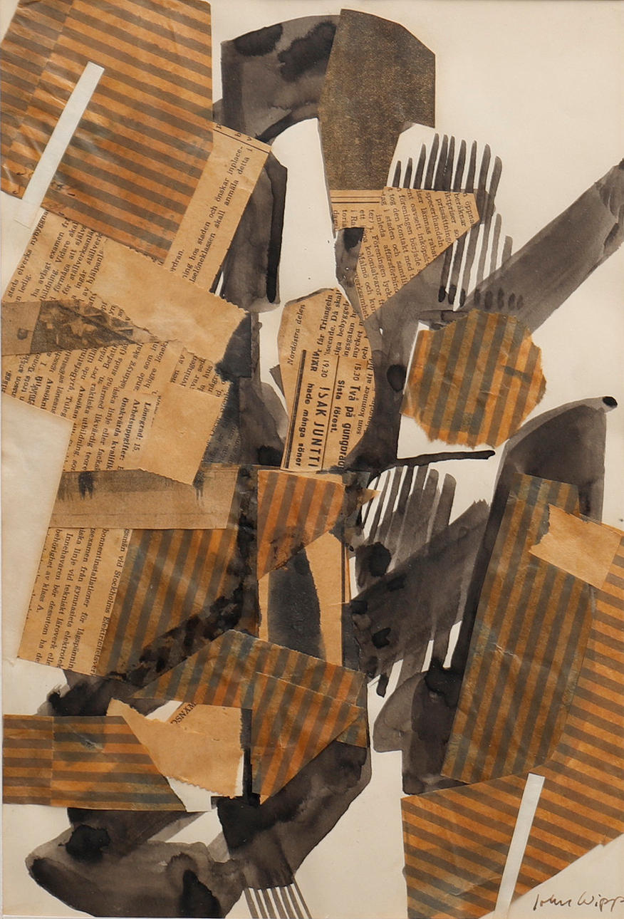 JOHN WIPP. Mixed media, signed.