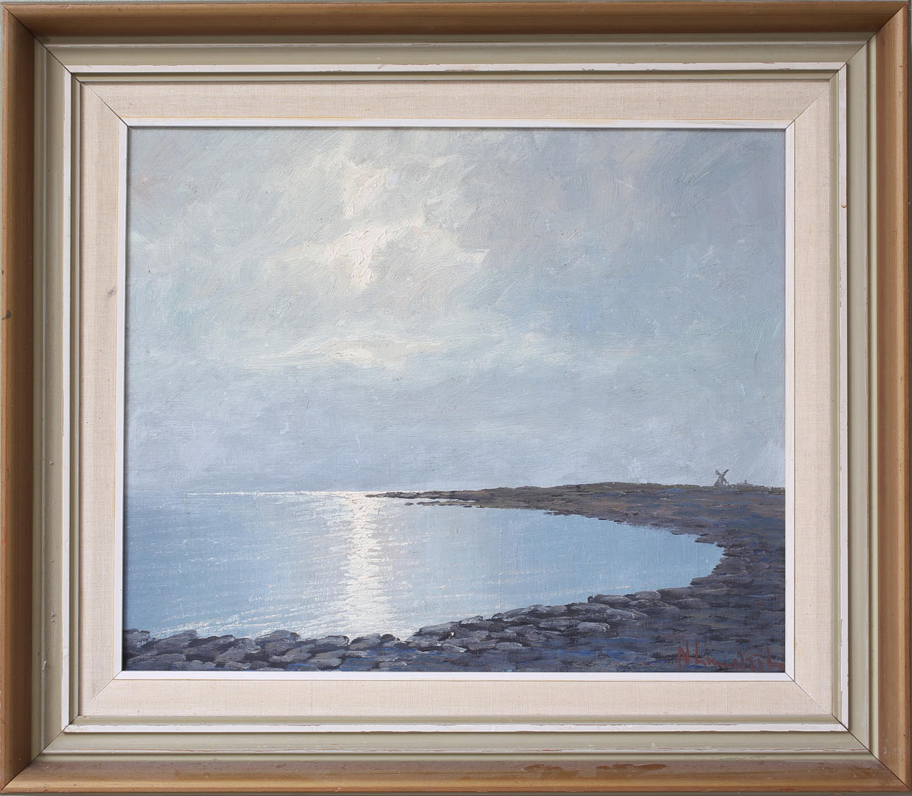 NILS LANDBERG. Ölandsmotiv, olja på duk, signerad N. Landberg.