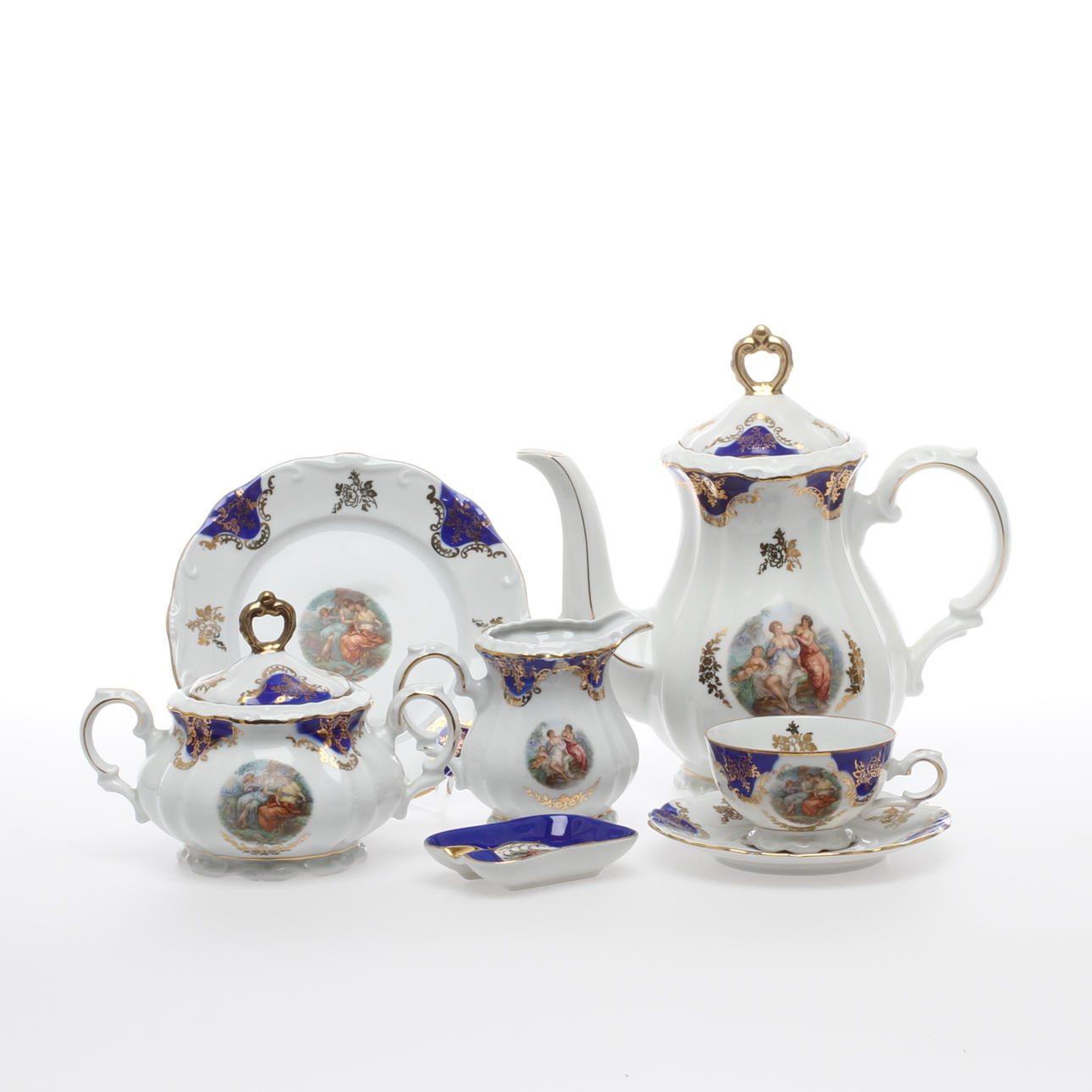 KAFFESERVIS, 26 delar, porslin, Bareuther, Bavaria, 1900-tal.
