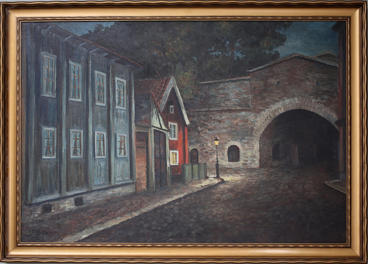 LAGE CARLSSON. Västerport, olja på duk.