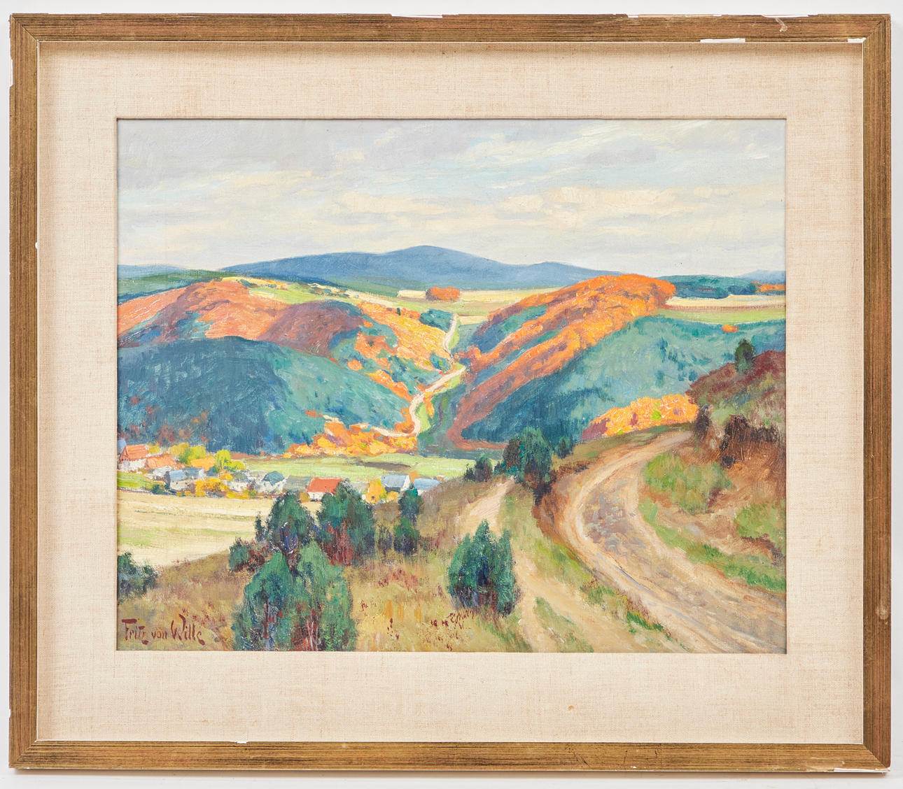 FRITZ VON WILLE. Gemälde, 'Herbsttag in der Eifel'.