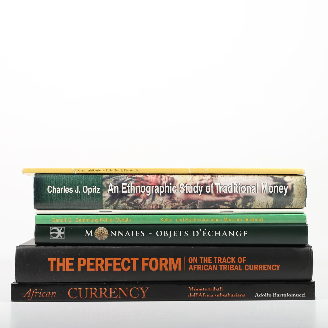 BØGER, 7 bind, afrikanske mønter.