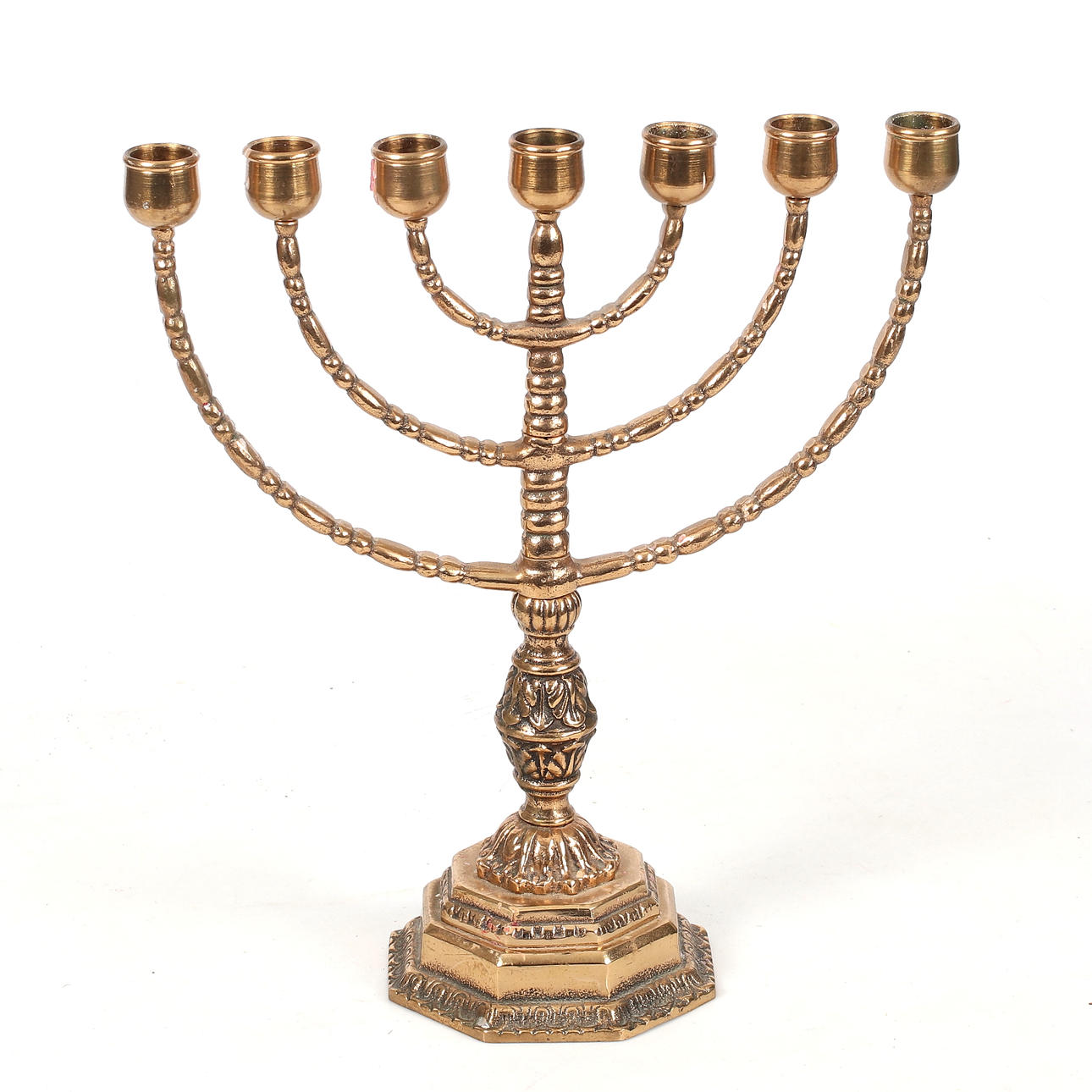 Lysestage, 7-armet, Malm. 1900-tallet.