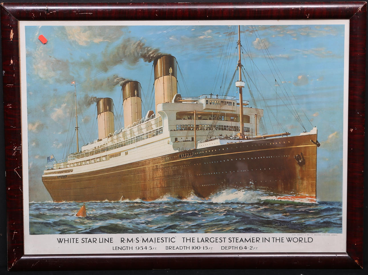 POSTER, White Starline RMS 'Majestic.