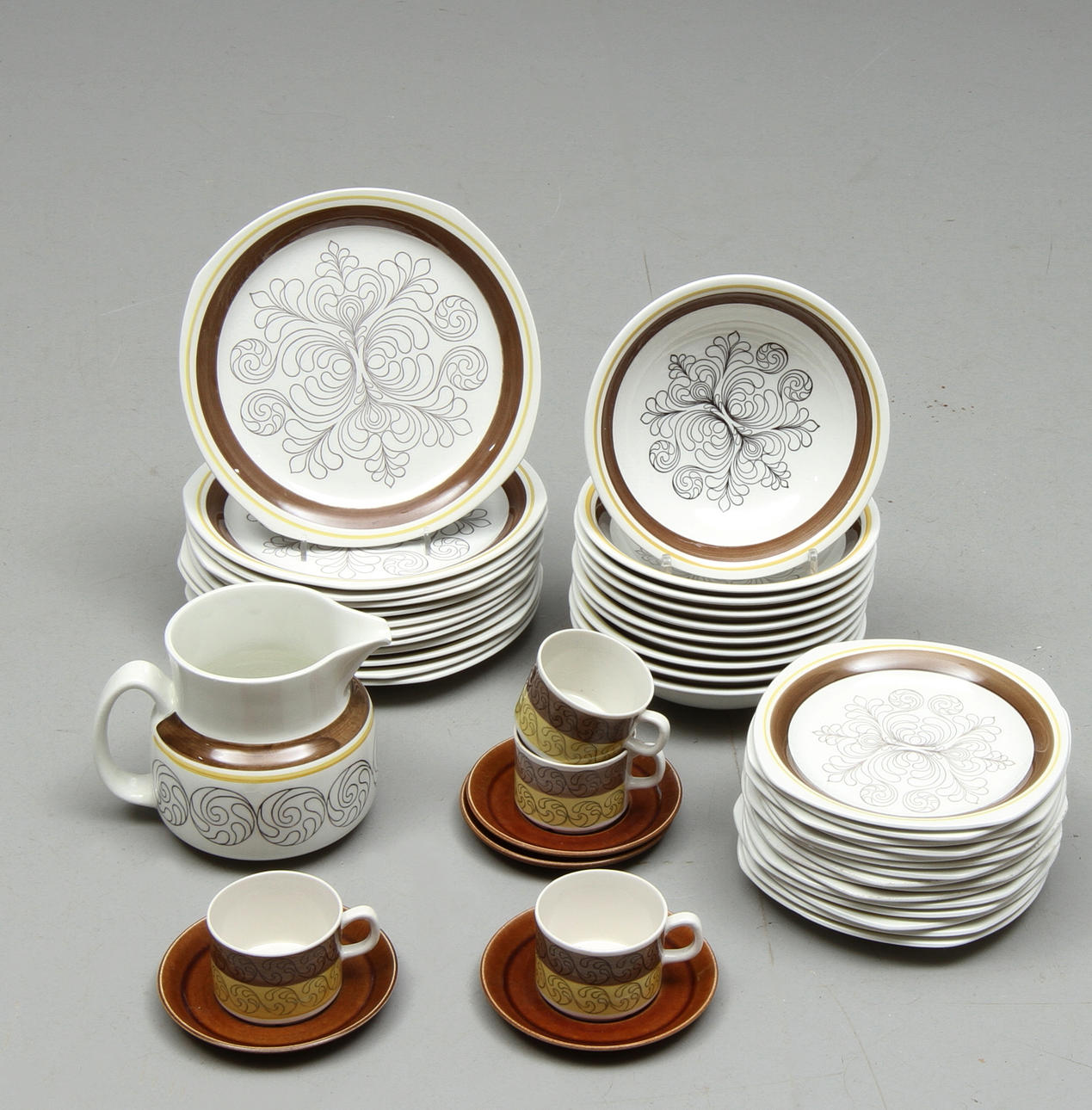 MATSERVIS, 42 delar, porslin, Gefle.