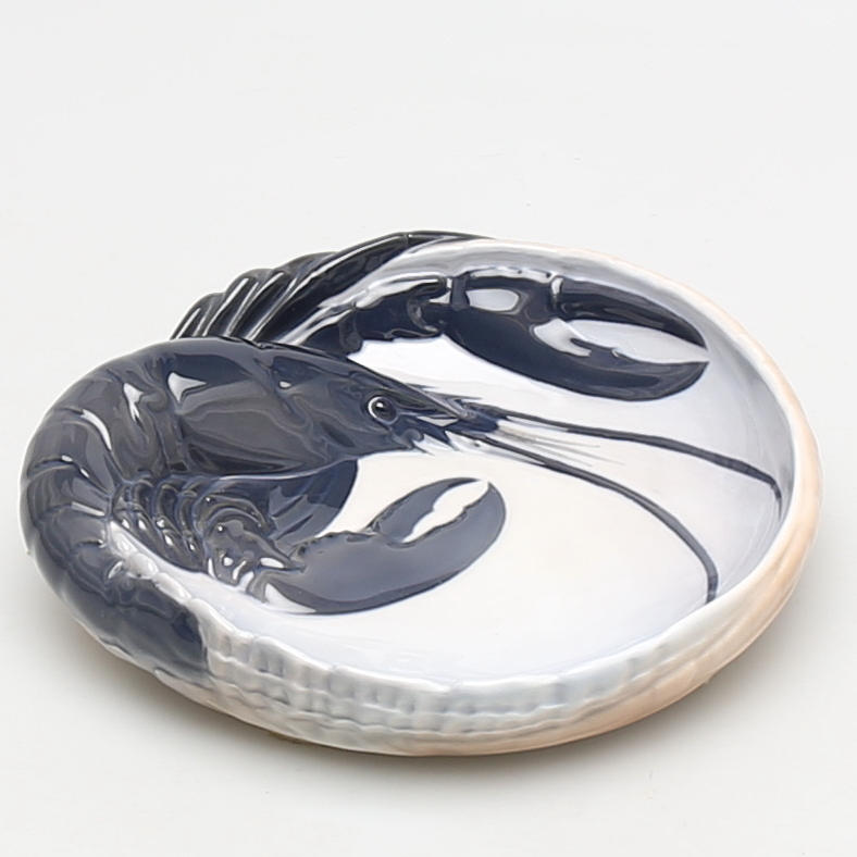 SKÅLFAT i porslin, dekor av hummer, Royal Copenhagen, Jørgen Balsløv, Denmark.