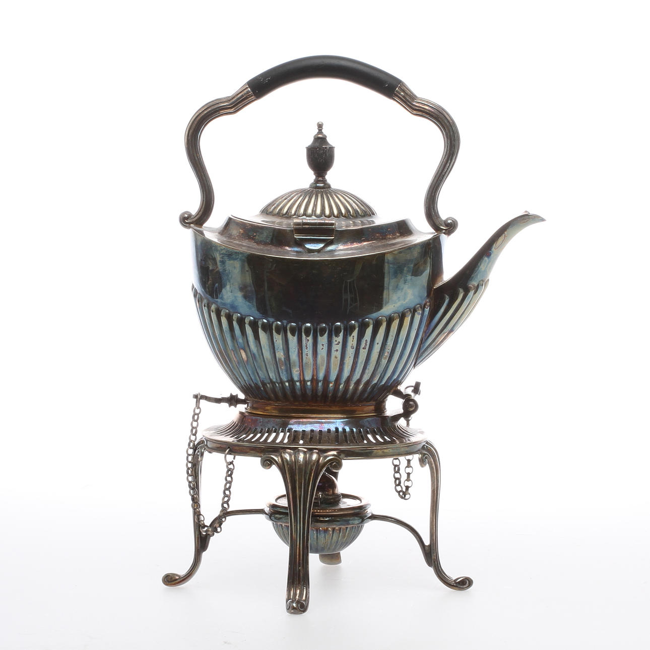 TEKANNA MED RÉCHAUD, nysilver, Mappin Brothers, Sheffield, England.