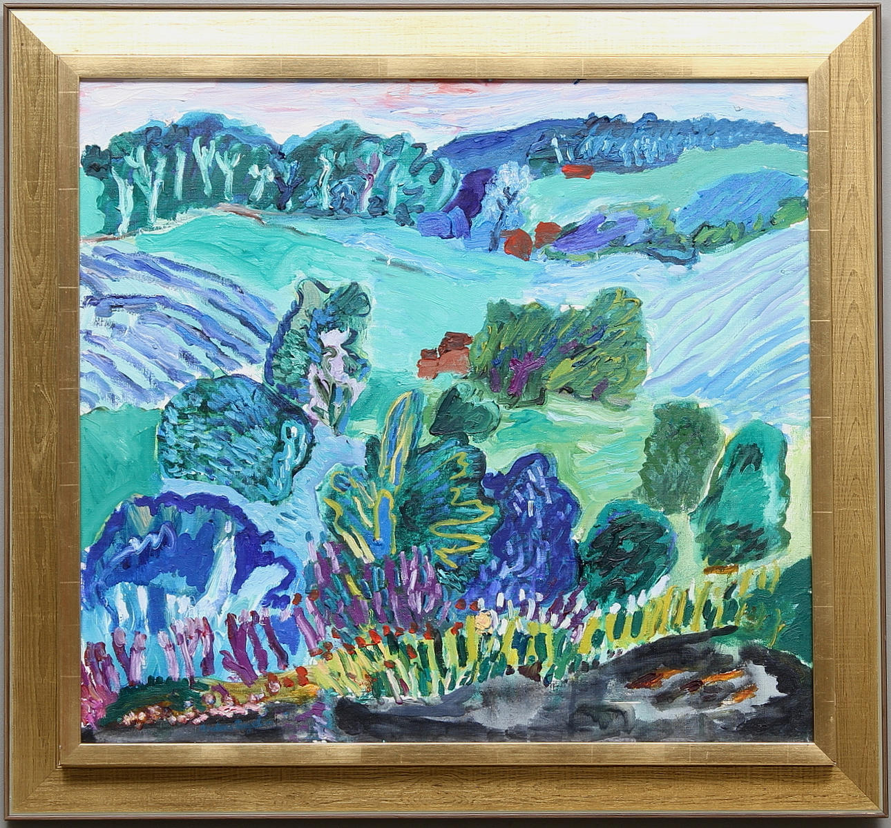 ANDERS FOGELIN. Olja på pannå, signerad.