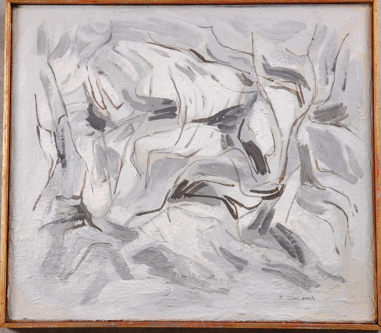 HELGE LINDAHL. olja på duk, signerad.