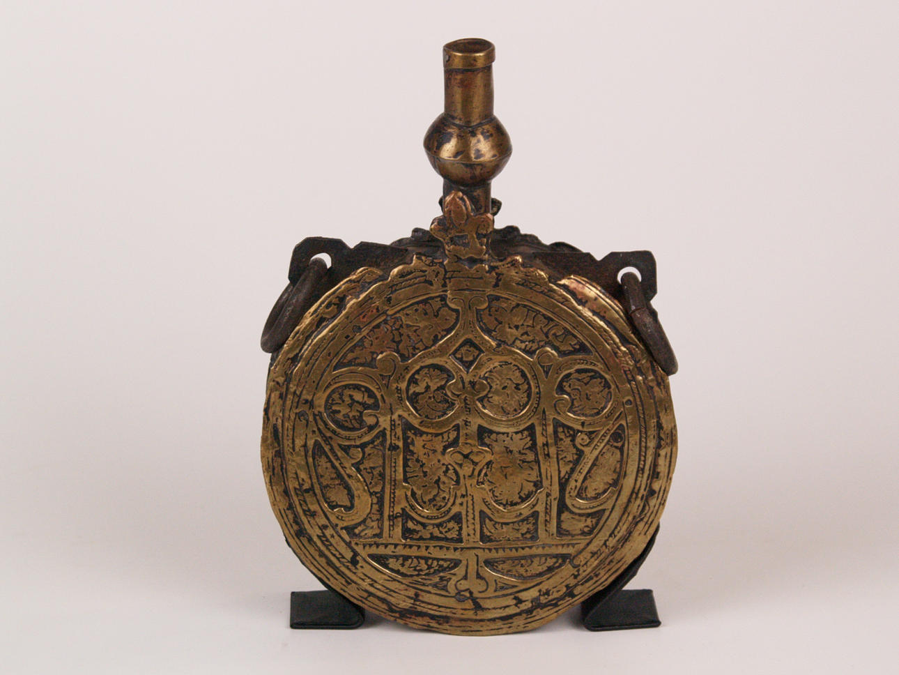 - PULVERFLASCHE- Messing, Berber/Marokko 19.Jh.