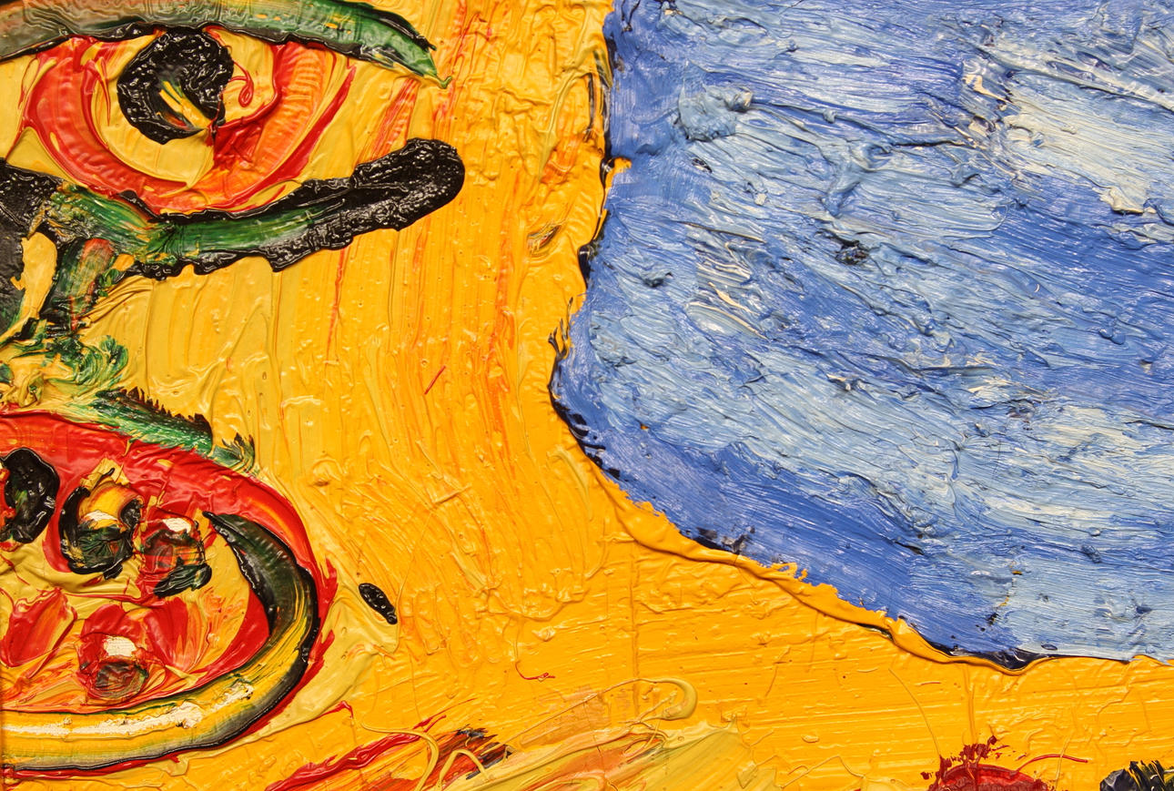 BENGT LINDSTRÖM. Komposition med ansikte, olja på duk, signerad Lindström.