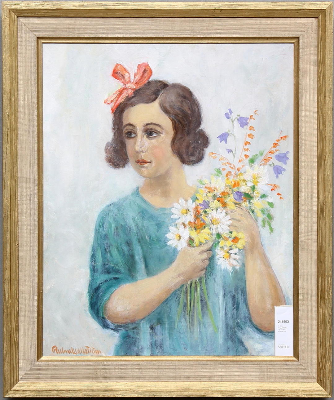 RUBEN WALLSTRÖM. Olja på duk, signerad.