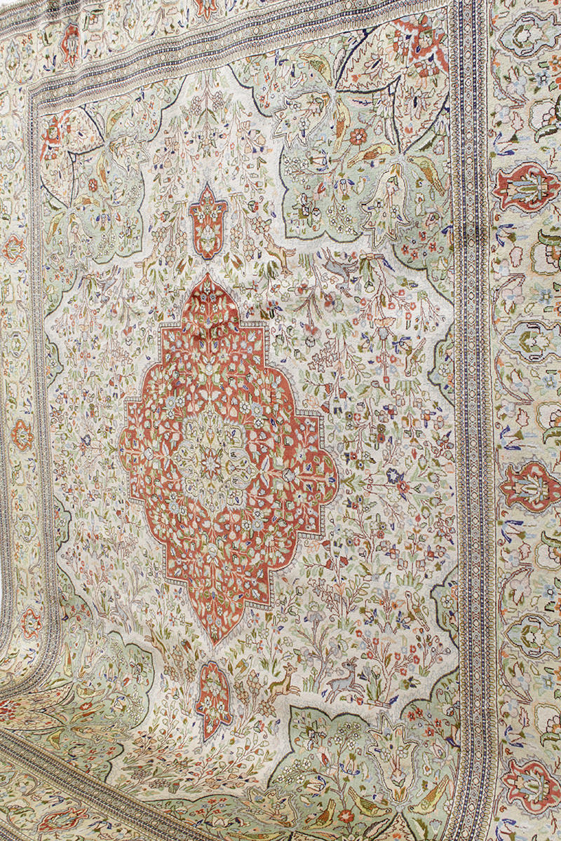 MATTA, Orientalisk, figural Täbriz, Tabatabai, 365 x 284 cm.