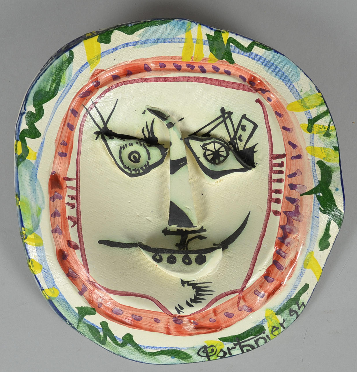 GILBERT PORTANIER. väggplatta.