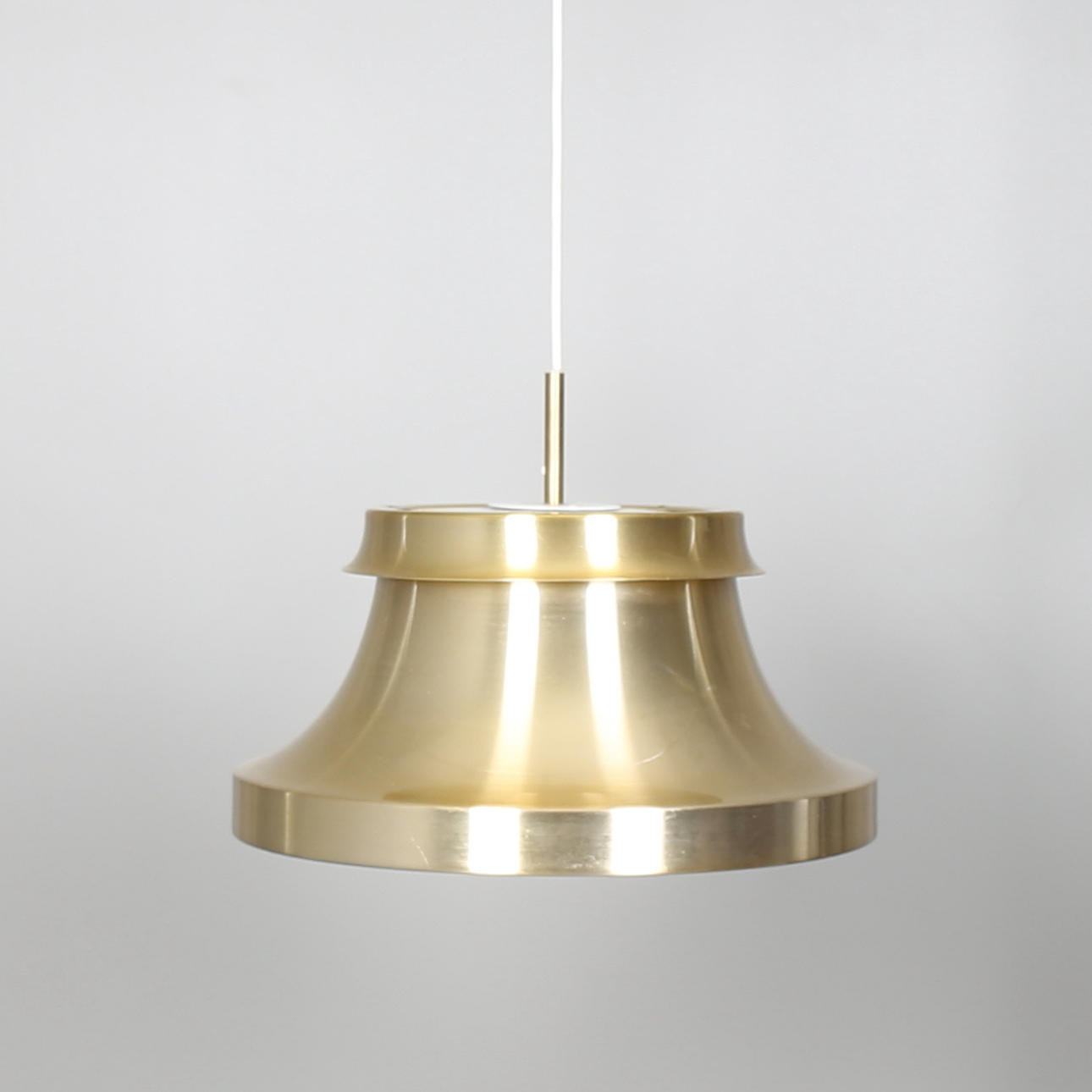 TAKLAMPA i mässing/plexiglas, Örsjö, Kjell Blomberg, 1960/70-tal.