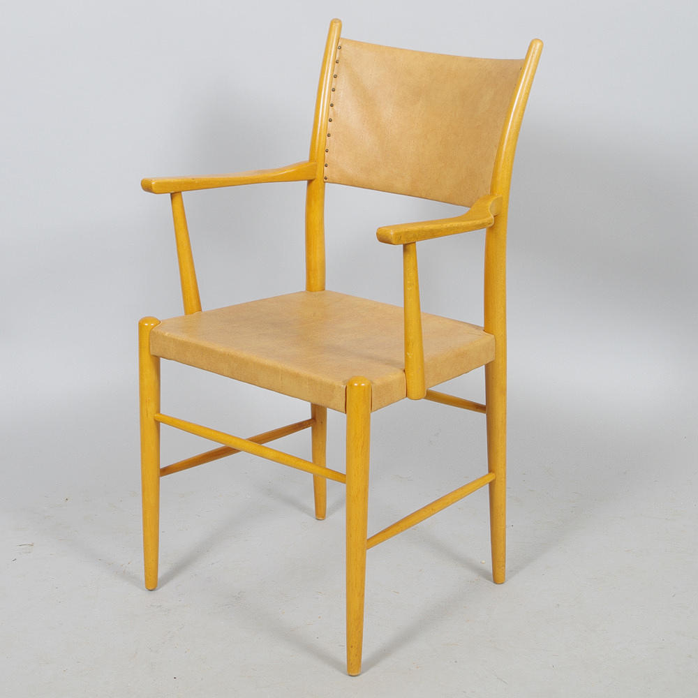 KARMSTOL, "Diö", Gemla, bok/skinn.