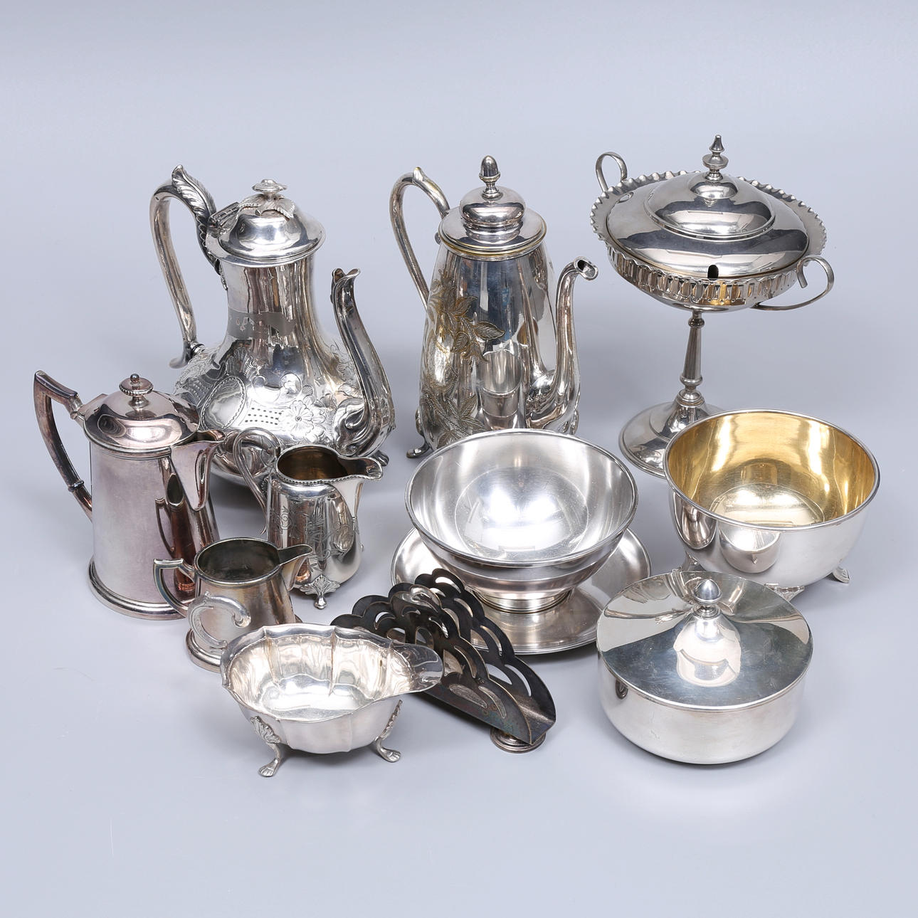 NEW SILVER OBJECTS, 11 pcs, 1900s.