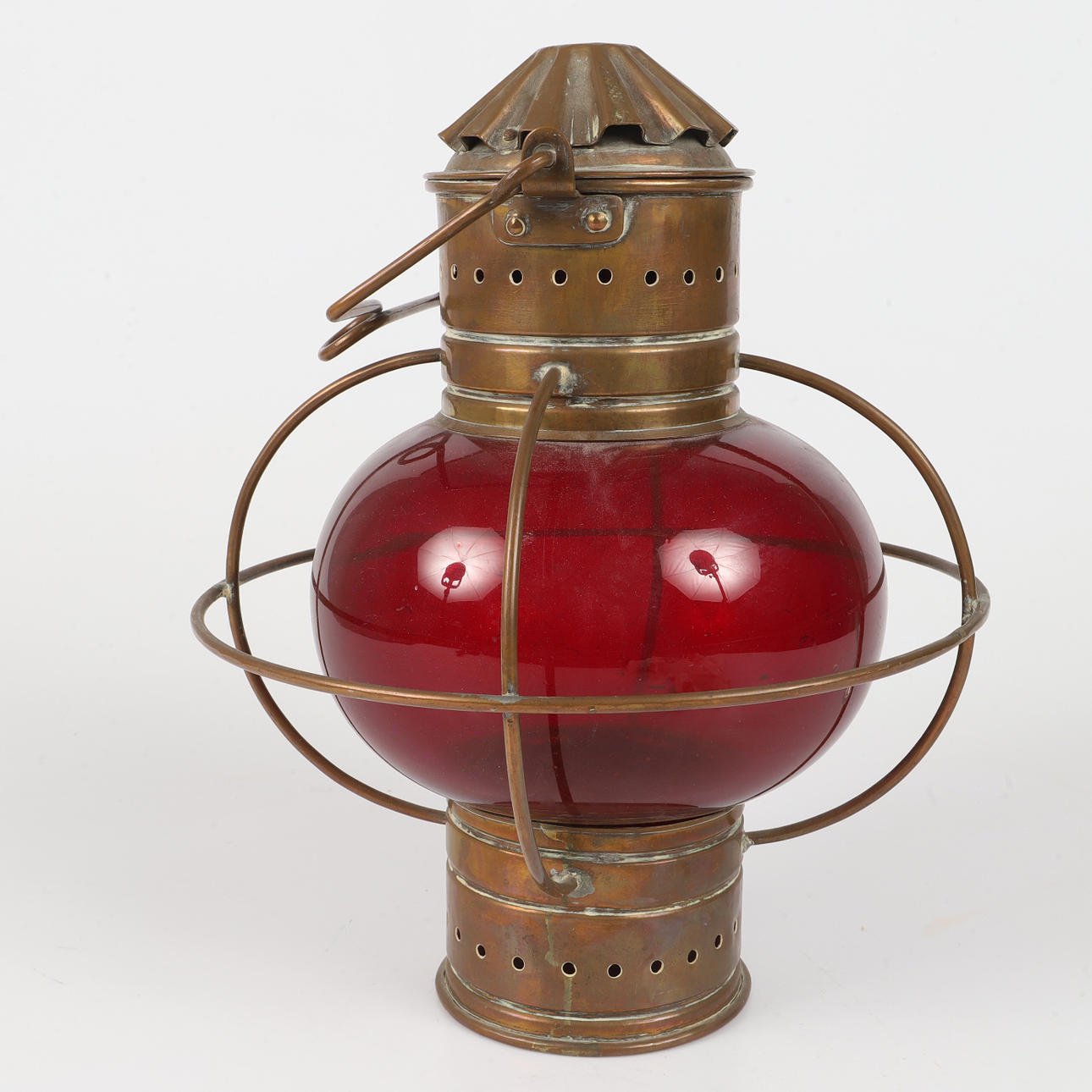 SKEPPSLYKTA, glas/mässing, 1900-tal.