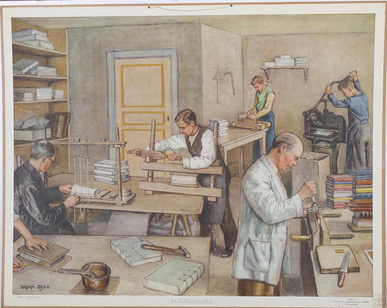 SKOLPLANSCH, Bokbindare.