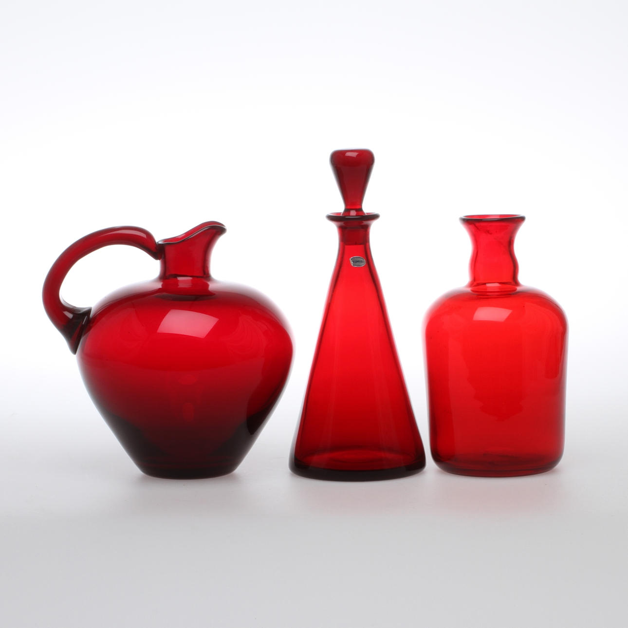 PARTI GLAS, 3 delar, möjligen Monica Bratt för Reimyre, 1900-tal.