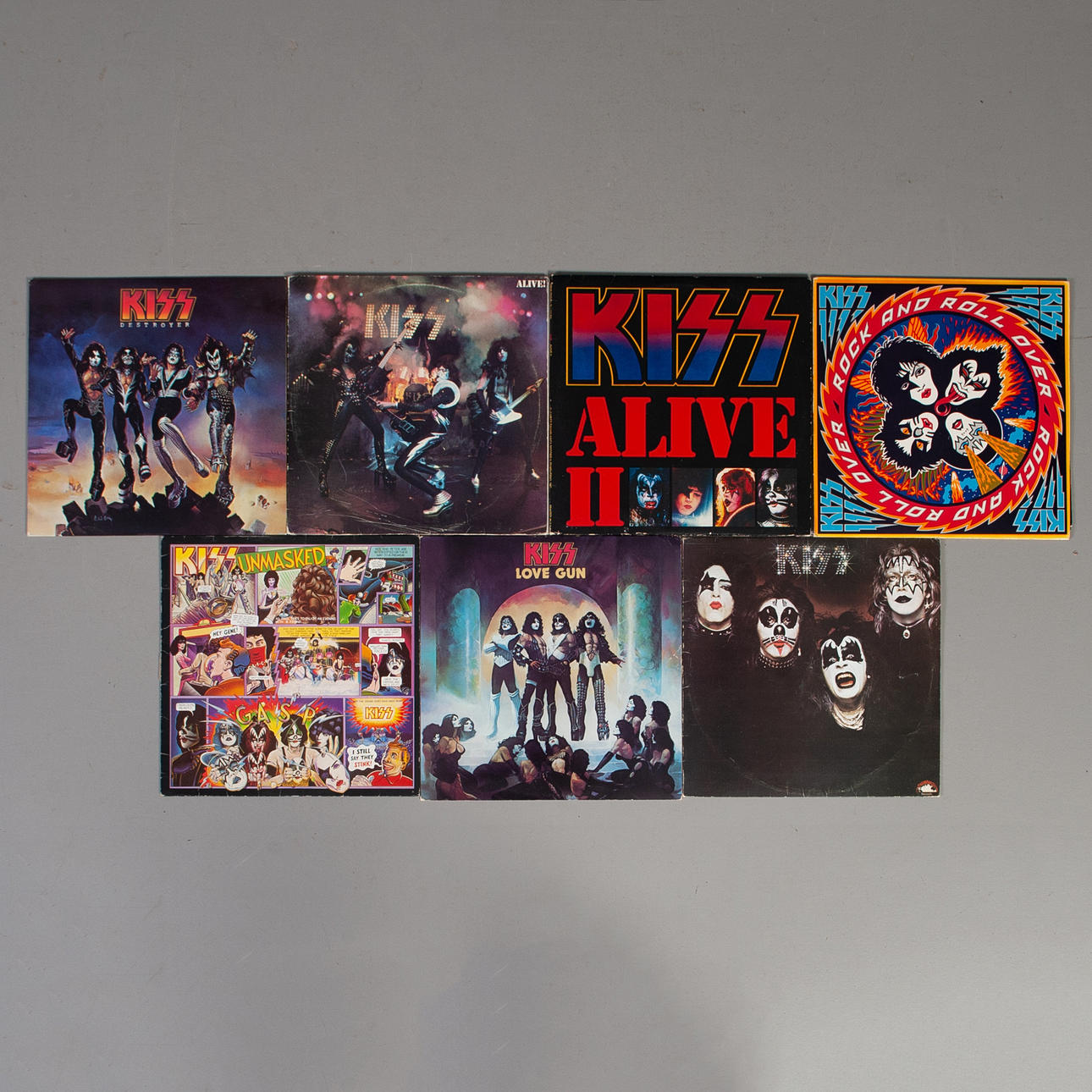 KISS VINYL SCHALLPLATTEN, 7 Stk.