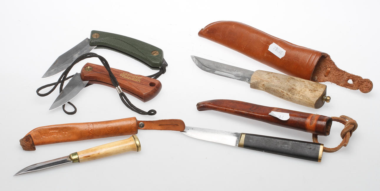 KNIVAR, 5 st, bland annat samekniv, Finland.