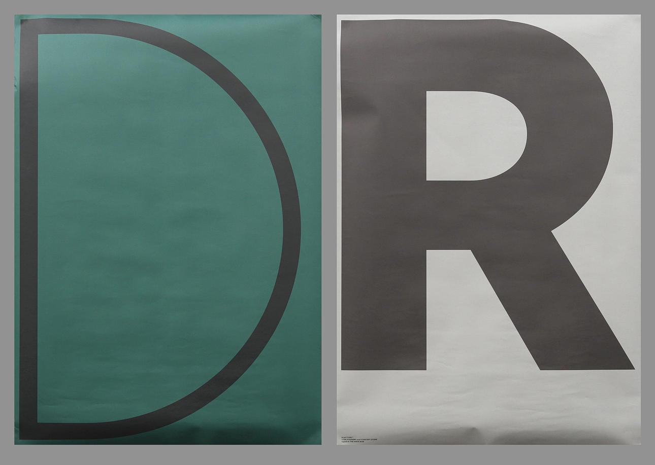 PLAKATER, 2 offsettryk, Playtype Type Foundry.