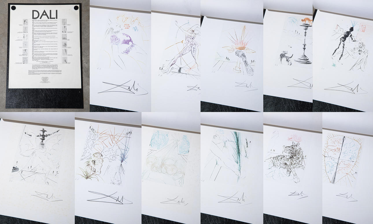 SALVADOR DALÍ. 11 ark - KUNSTMAPPE (61-3).