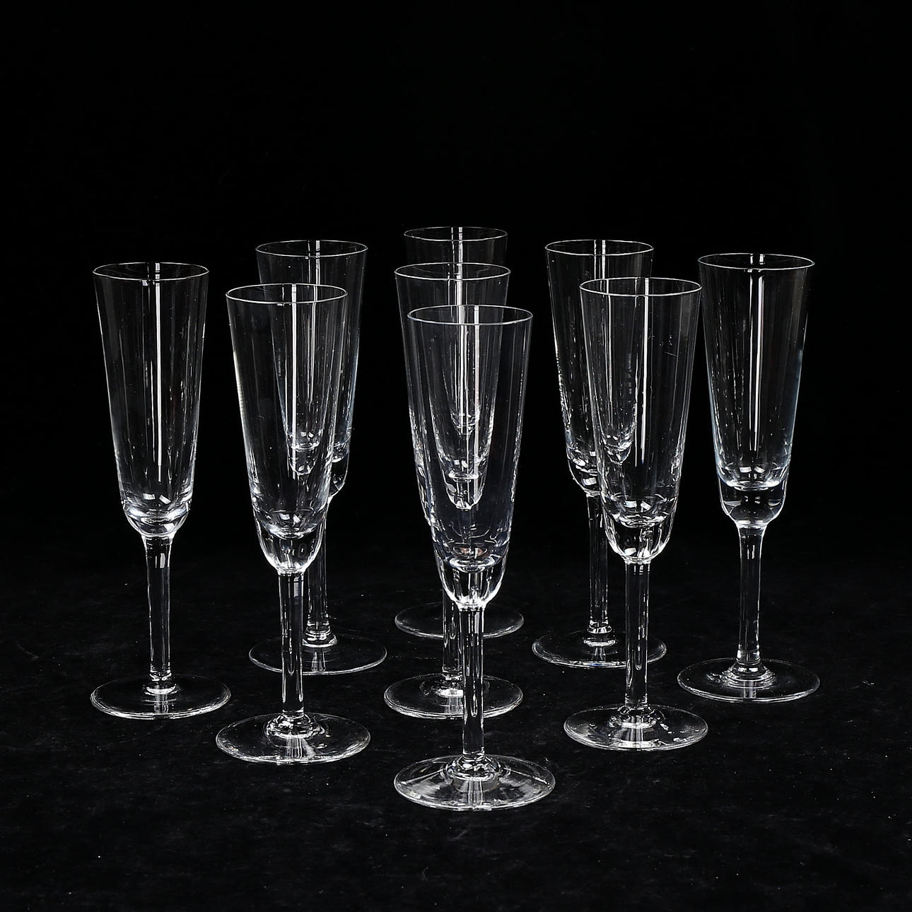CHAMPAGNE GLASS, 9 pcs., "Sense", Orrefors.