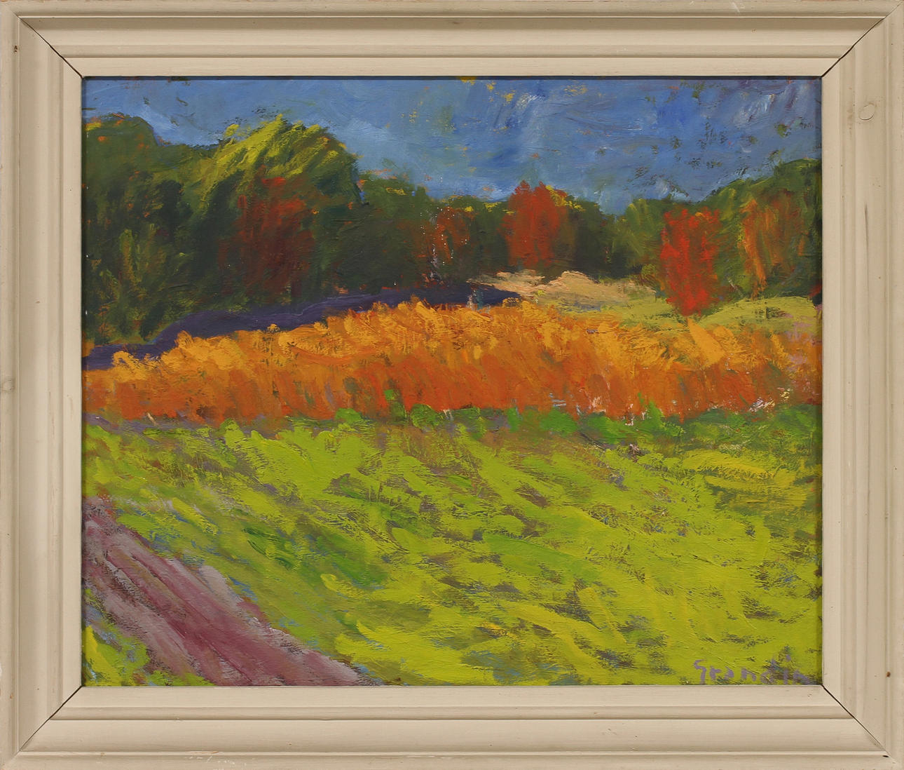 SVÄN GRANDIN. Landskap, olja på pannå, sign.