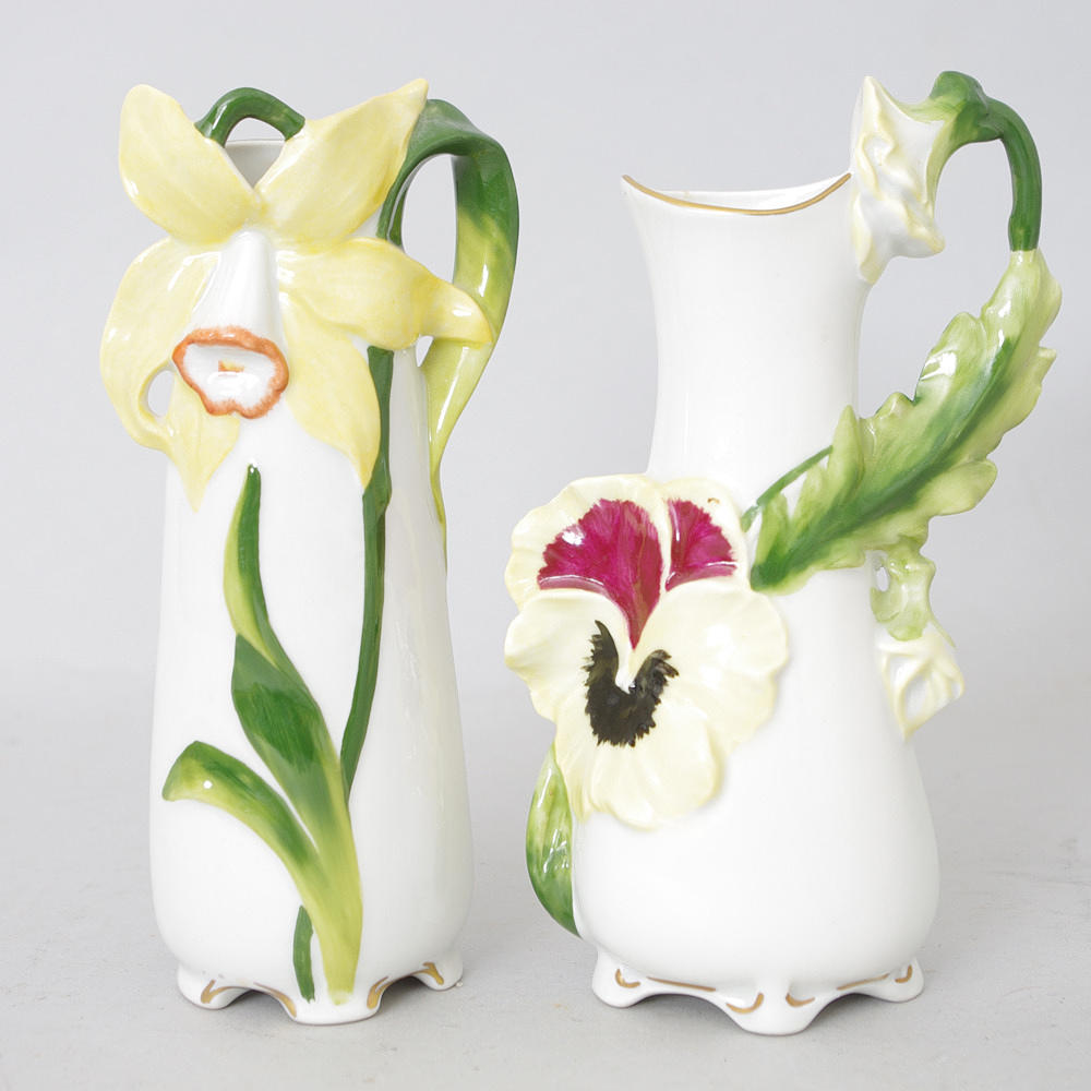 VASER, 2 stycken, porslin, jugend, Tyskland.