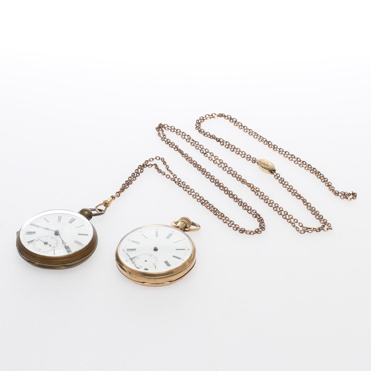 FICKUR 2 st varav en boett 14k guld.