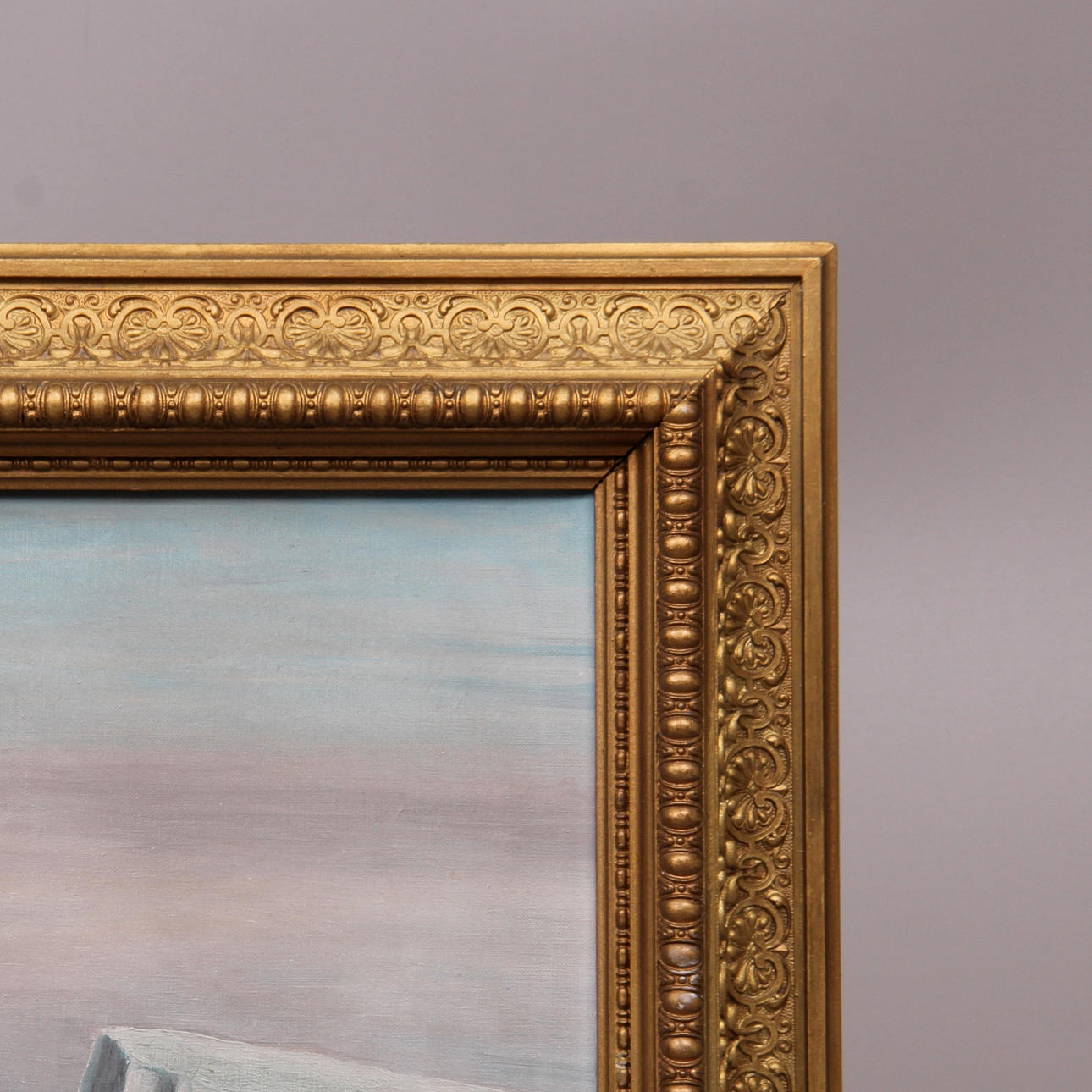 TAVELRAM, förgylld, empirestil, 1900-tal.