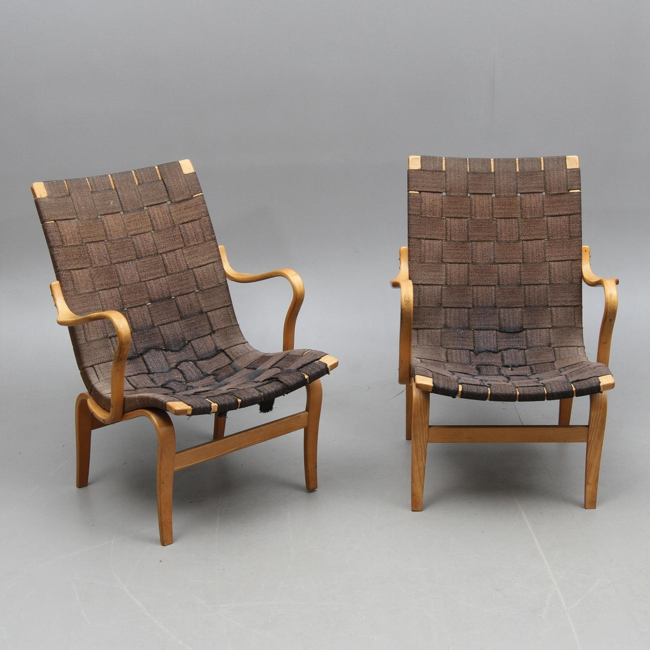 KARMSTOLAR, 2 st, "Eva", Bruno Mathsson, 1900-talets andra hälft.