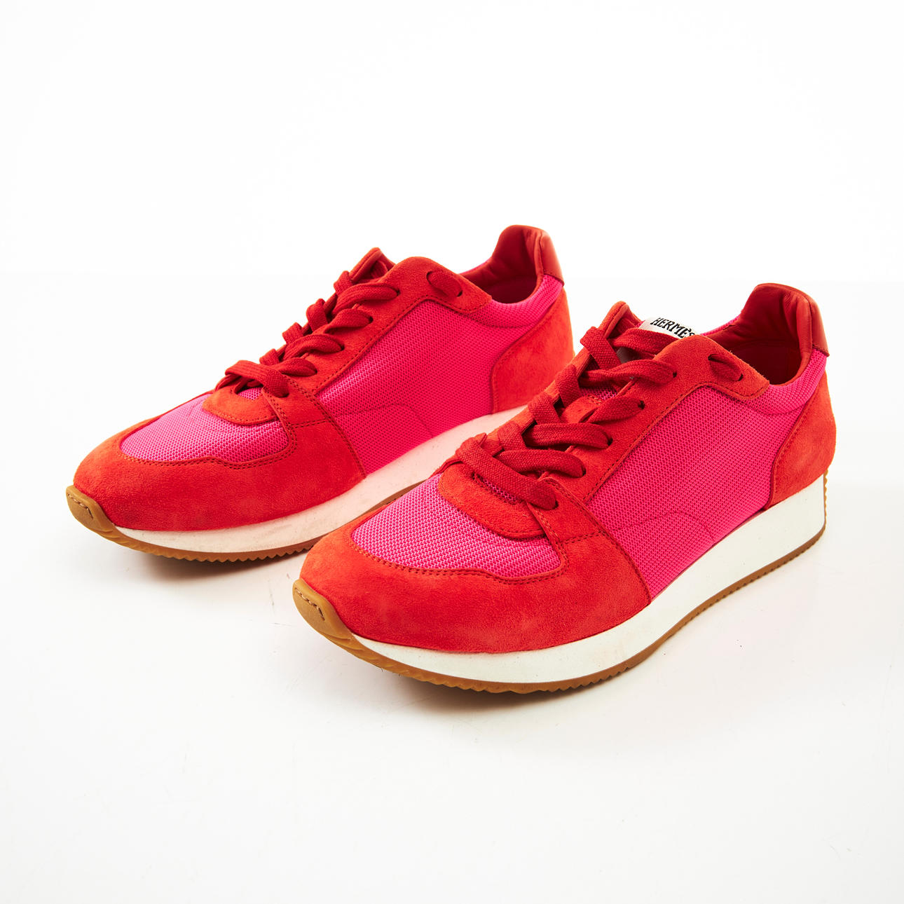 HERMÈS, sneakers, textile and suede.